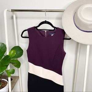 Tommy Hilfiger • Purple Color Block Sheath Dress